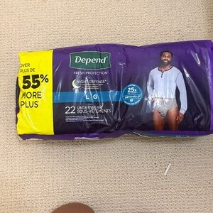 NWT Men Large Night Defense Incontinence Underwear 20 Pack